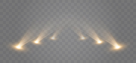 Spotlights Background. Isolated Vector Light Effect With Lights And Beams.のイラスト素材
