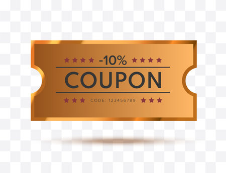 Coupon Discount. Vector Gift Voucher Isolated.のイラスト素材