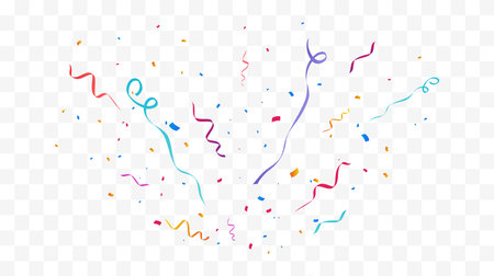 Confetti Background. Festive Backdrop. Party Design With Colorful Confetti. Vector Illustrationのイラスト素材