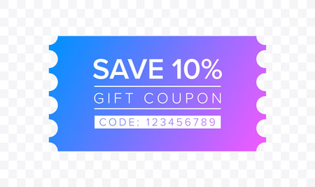 Coupon Discount. Vector Gift Voucher Isolated.のイラスト素材