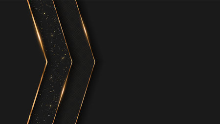 Luxury Vector Background. Abstract Premium Award Banner With Gold Lines.のイラスト素材