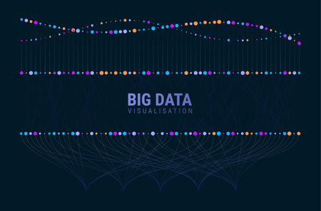Big data visual information background. Social network concept. Connection vector background.のイラスト素材