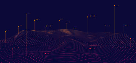 Big data visual information background. Social network concept. Connection vector background.のイラスト素材