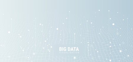 Big data visual information background. Social network concept. Connection vector background.のイラスト素材