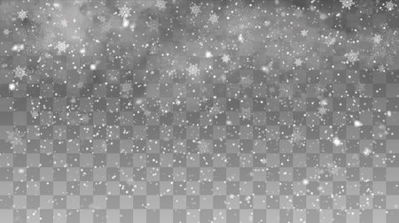 Falling Snow Overlay Background. Snowfall Winter Christmas Background. Vector Illustration.のイラスト素材
