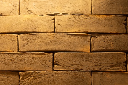 Cracked Dark Red Old Brick Wall Texture. Damaged Brown Abstract Blank Stonewall Background. Ruinous...
