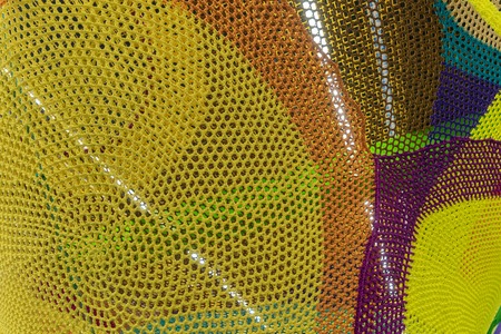 Abstract texture of multi-colored woven fabrics. Creative vintage backgroundの写真素材