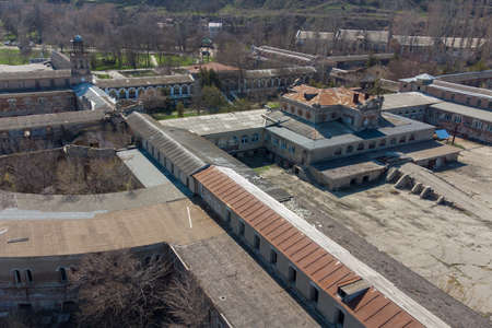 Launched sanatorium Kuyalnik. Ruined buildings built in the 19th century. Odessa. Ukraineの写真素材