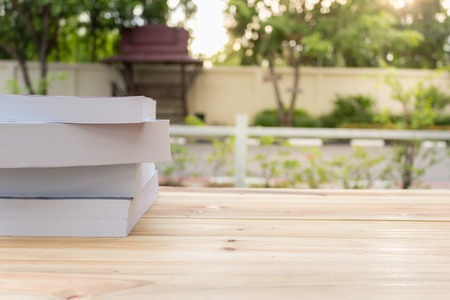 Desk on the balconyの写真素材