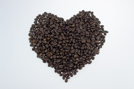 Aromatic coffee beans for espresso coffee to keep the body energized on a white isolate background,の写真素材