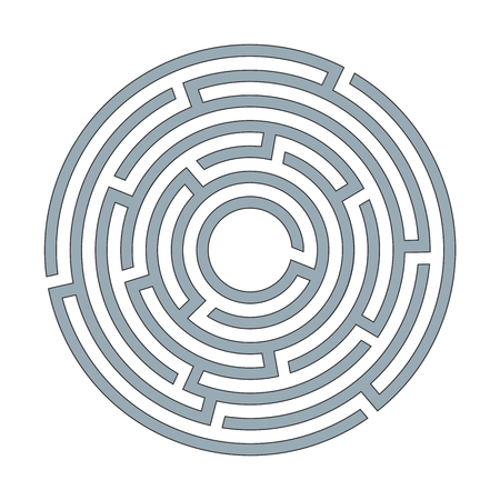 Abstract circular maze labyrinthのイラスト素材