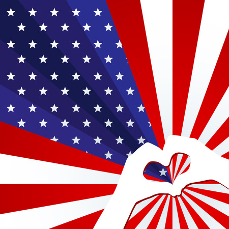 Patriotic background of the American flag with stars and rays stripes Creative concept on the US Independence Day and other patriotic holidays Patriotic American theme with flag background USA Vectorのイラスト素材