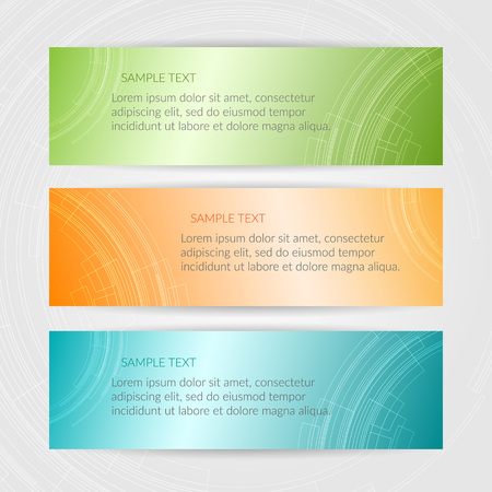Abstract geometric orange blue green banner Graphic element of the design of templates header business cards banners presentations Vector colorful cardのイラスト素材
