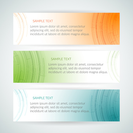 Abstract geometric orange blue green banner Graphic element of the design of templates header business cards banners presentations Vector colorful cardのイラスト素材