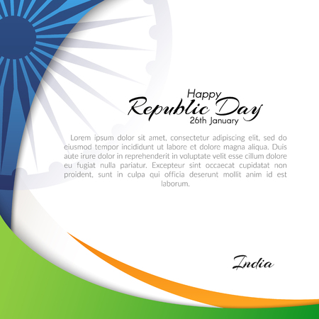 Banner With The Text Of The Republic Day In India On January 26