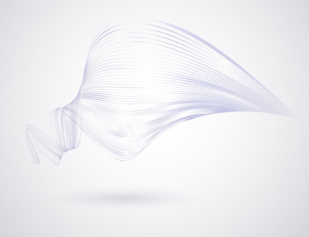 Abstract wavy lines on a light background Futuristic technology illustration design The pattern of the wave line Abstract modern background for advertising templates web business Design element Vectorのイラスト素材