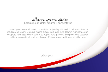 Patriotic background of colors of the national flag of France flowing abstract wavy lines Element for design of template banner card poster on national holidays Patriotic symbol of the country Vectorのイラスト素材