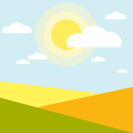 Wallpaper application autumn season background Geometric autumn landscape for app banners cards calendar Simple autumn time wallpaper nature flat cartoon Seasons year theme Vector geometric wallpaperのイラスト素材