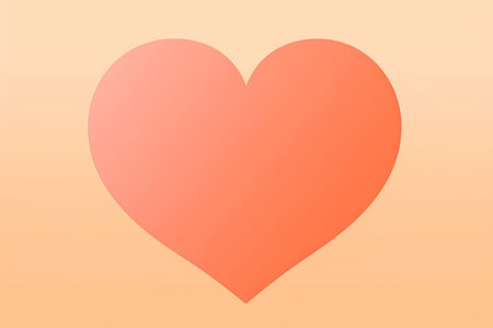 Concept Valentines Day, LGBT, Big heart on a peach background. Color of the year Peach Fuzz 2024.Banner.の素材