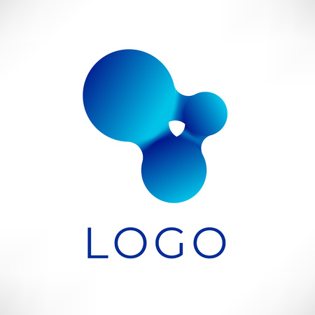 Vector logo design element. Liquid color abstract geometric shape. Corporate identity element. Simple icon designのイラスト素材