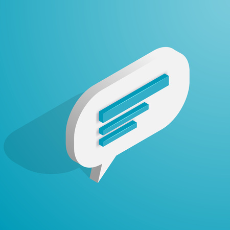 isometric Chat iconのイラスト素材