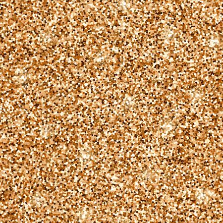 Bronze glitter texture. Dark golden shiny seamless pattern. Luxury abstract design element for print, decor, fabric, textile, wrapping paper, background, wallpaper. Vector illustrationのイラスト素材