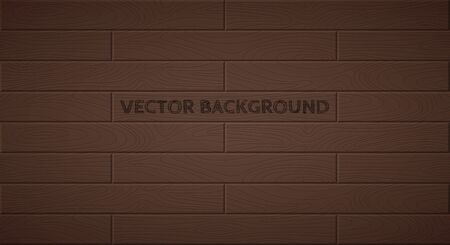 Wood textured background. Hand drawn wooden boards, dark brown natural color texture. Vector illustration template for design, flat interiours, print, paper, decor, photo backgroundsのイラスト素材