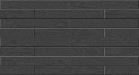 Wood textured seamless pattern. Hand drawn wooden boards, black natural color repeat texture. Vector illustration template for design, interiours, print, paper, decor, photo backgroundのイラスト素材