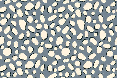 Vector Trendy Abstract Cheetah pattern Background. Leopard spots gray texture for fashion print design, cover, wallpaperのイラスト素材