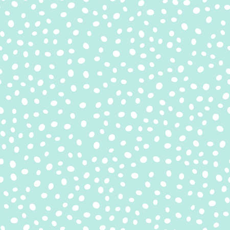 Vector Winter Snowfall Seamless Pattern. Christmas hand drawn falling snow print. Abstract dots spray texture for print, wrapping paper, design, fabric, backgroundのイラスト素材