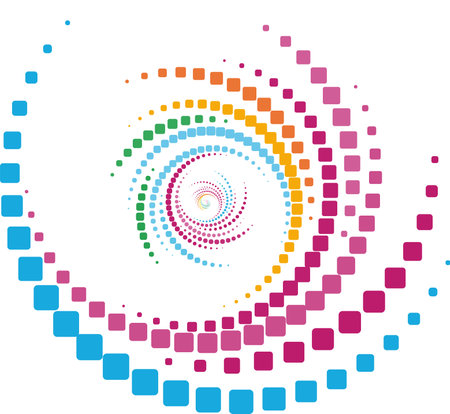 whirlwind design, abstract colorful swirlのイラスト素材