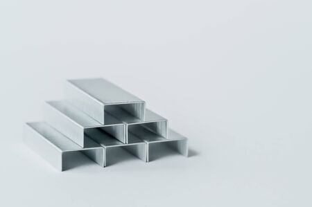 set of clips for the stapler on white background.