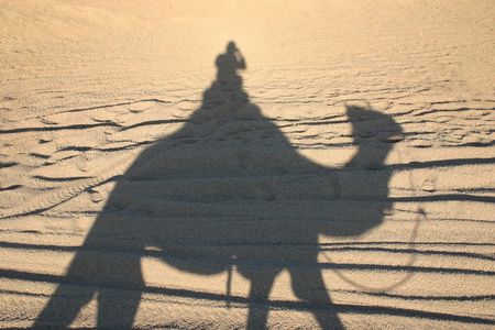 Shadow of a camelの写真素材
