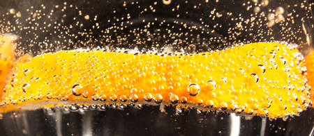orange slice in water