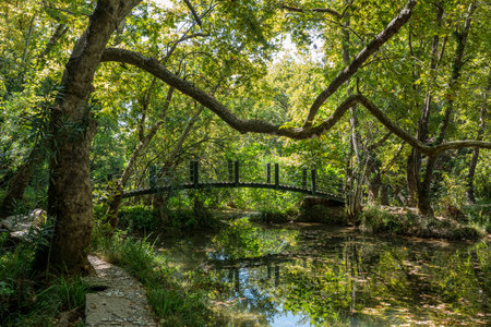 amazing waterfalls and lakes in nature in Turkeyの写真素材