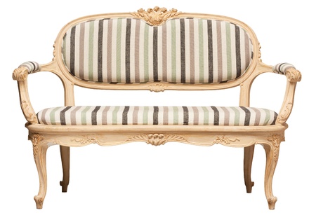 vintage furniture isolated on whiteの写真素材