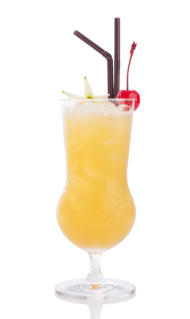 starfruit mocktail isolated on white.の写真素材