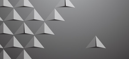 Futuristic triangle background, simply triangle 3d paper, color gradient, vector-Vector