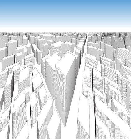 Design simple building and aerial views in the city background.  illustration. Vector.のイラスト素材