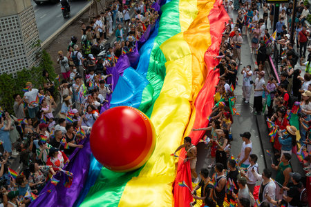 Bangkok, Thailand June 1 ,2024. LGBTQ+ parade in Bangkok Pride Festival 2024 Celebration Of Love, on...
