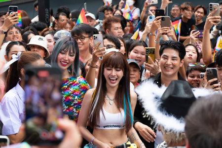 Bangkok, Thailand June 1 ,2024. LGBTQ+ parade in Bangkok Pride Festival 2024 Celebration Of Love, on Rama 1 road , Pathumwan district from the National Stadium to Central World Ratのeditorial素材