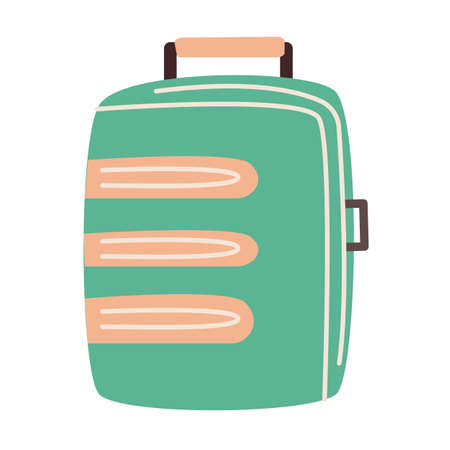 Suitcase for leisure and travel, travel flat style. Icon. Vector illustration.のイラスト素材