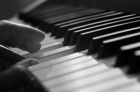 Piano keys close-upの写真素材