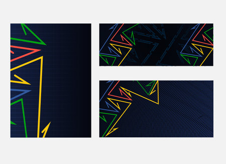 Vibrant Geometric Abstract Backgroundのイラスト素材