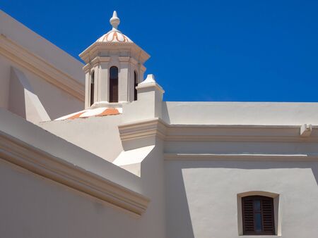 Old San Juan, Puerto Rico/USA - May 18, 2019: This Catholic church built in 1532 features Spanish gothic architecture & Catalan vaults.の写真素材