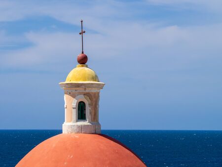 Old San Juan, Puerto Rico/USA - May 18, 2019: This ornate building is a mausaleum for a cemetery established in 1863 overlooking the ocean.の写真素材