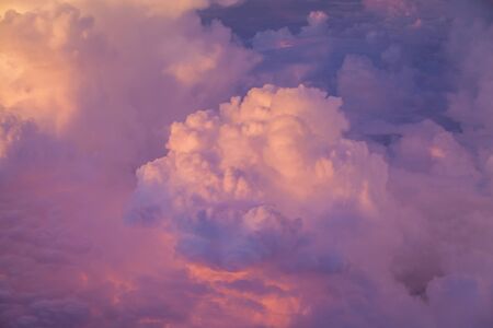 Sunset photograph of Clouds with Indigo hue.の写真素材