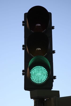 Green Traffic Lightの写真素材