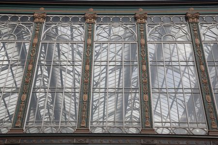 Exterior Facade of Glasgow Central Station, Scotlandの写真素材