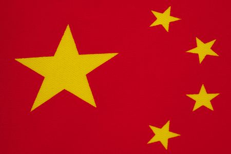Close up of the Chinese Flagの写真素材